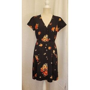 Xhilaration Black Floral Dress